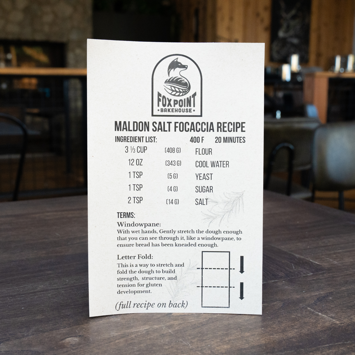 Fox Point Bakehouse Focaccia Kit: Maldon Salt