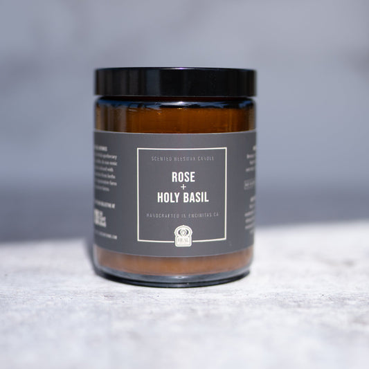 Rose + Holy Basil Candle